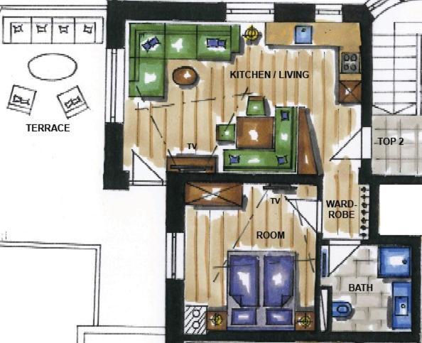 A Casa Aquamarin Apartment Solden Bagian luar foto